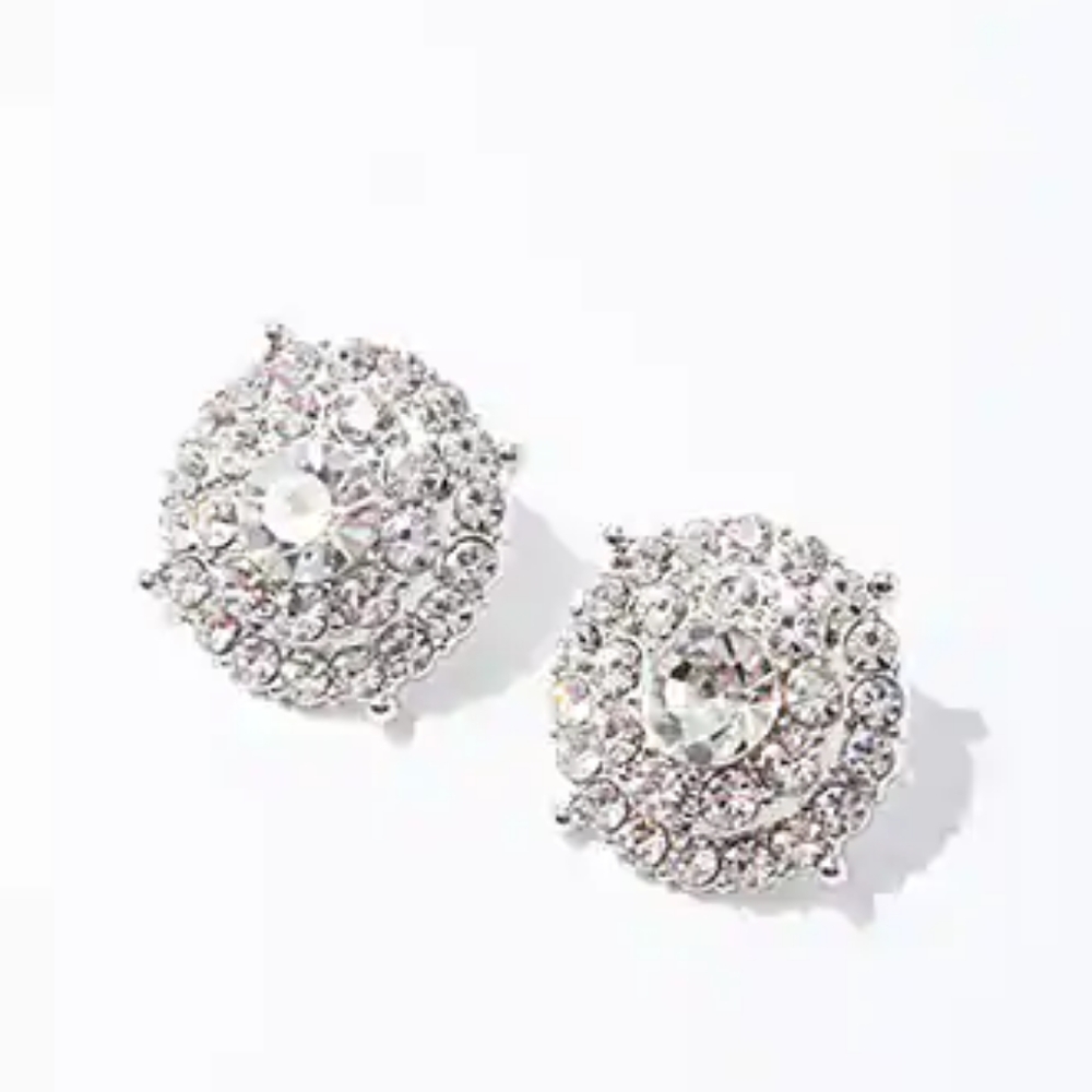 Forever 21 Rhinestone Large Stud Earrings